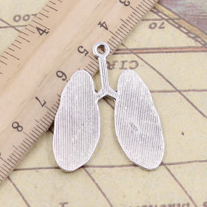 10pcs Lung Respiratory System Charms Antique Jewelry Making DIY Craft