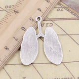 10pcs Lung Respiratory System Charms Antique Jewelry Making DIY Craft