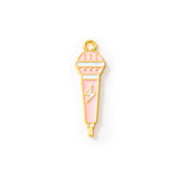 10pcs Microphone Enamel Tone Pendants Jewelry Making DIY Crafts