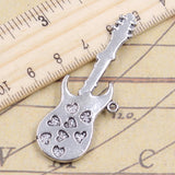 10pcs Guitar Charms 55x22mm Tibetan Silver Pendants DIY Craft