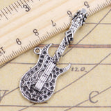 10pcs Guitar Charms 55x22mm Tibetan Silver Pendants DIY Craft