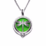 Dragonfly Perfume Aroma Magnet Pendant Necklace with Foam Pad