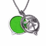 Dragonfly Perfume Aroma Magnet Pendant Necklace with Foam Pad