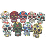10pcs Sugar Skull Halloween Charms Acrylic Jewelry Charm