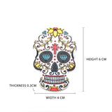 10pcs Sugar Skull Halloween Charms Acrylic Jewelry Charm