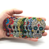 10pcs Sugar Skull Halloween Charms Calavera Relief Acrylic Jewelry Charm