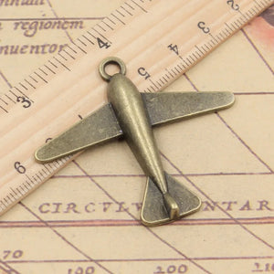 10pcs Plane Airplane Charms 50x42mm Tibetan Bronze Silver Pendants DIY Craft