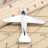 10pcs Plane Airplane Charms 50x42mm Tibetan Bronze Silver Pendants DIY Craft