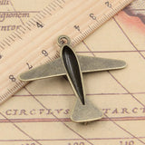10pcs Plane Airplane Charms 50x42mm Tibetan Bronze Silver Pendants DIY Craft