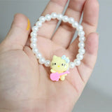 10pcs Kids Soft Clay Beaded Pendant Bracelets For Girls