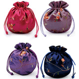 10pcs Satin Embroidered Jewelry Gift Bags Coin Purse Drawstring Pouches 4*5in