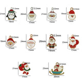 10pcs Christmas Enamel Santa Charms for DIY Jewelry Making