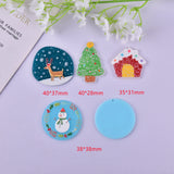 10pcs Christmas Pendant Santa Claus Snowman Deer Charms DIY Jewelry Accessories