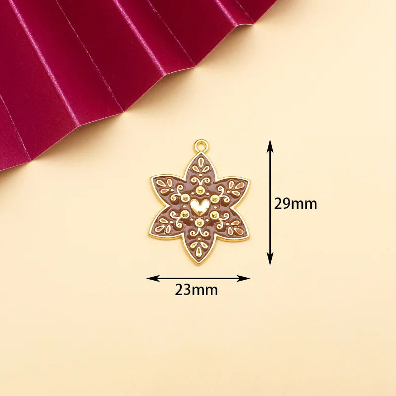 10pcs Christmas Tree House Enamel Charms for DIY Jewelry Making