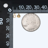 10pcs Clear CZ Paved Charm Pendants 4x6mm, Real Plated Brass