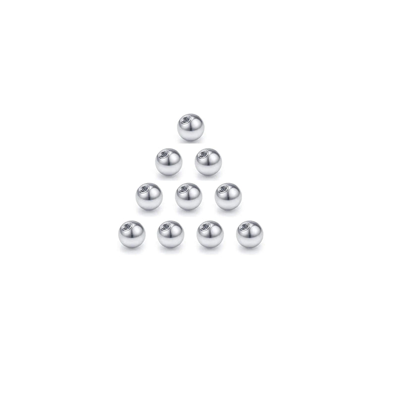 10pcs Clear Crystal Replacement Body Piercing Beads 3/4/5mm