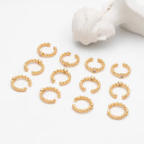 10pcs Clear CZ Adjustable Ear Cuffs, Plated Brass Earwire Earring Clips