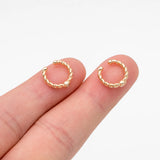 10pcs Clear CZ Adjustable Ear Cuffs, Plated Brass Earwire Earring Clips