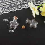 10pcs Clear Glass Bottle With Cork Stopper Geometric Glass Ball Vial