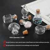10pcs Clear Glass Bottle With Cork Stopper Geometric Glass Ball Vial