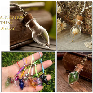 10pcs Clear Glass Bottle With Cork Stopper Geometric Glass Ball Vial