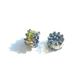 10pcs Clear Olive Green Zirconia Wheel Spacers Beads