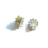 10pcs Clear Olive Green Zirconia Wheel Spacers Beads