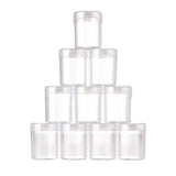 10pcs Clear Plastic Bead Containers Cosmetic Samples Container Pot Jars