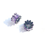 10pcs Clear Purple Zirconia Spacer Beads for Jewelry Making