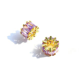 10pcs Clear Purple Zirconia Spacer Beads for Jewelry Making