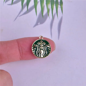10pcs Coffee Cartoon Metal Charms for Earring DIY Jewelry Making