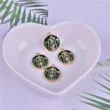 10pcs Coffee Cartoon Metal Charms for Earring DIY Jewelry Making