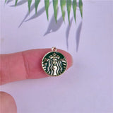 10pcs Coffee Cartoon Metal Charms for Earring DIY Jewelry Making