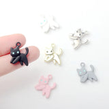 10pcs Cat Animal Pendant Charms For DIY Jewelry Making