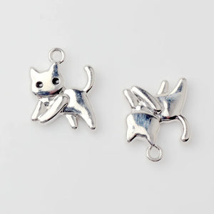 10pcs Cat Animal Pendant Charms For DIY Jewelry Making