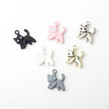 10pcs Cat Animal Pendant Charms For DIY Jewelry Making