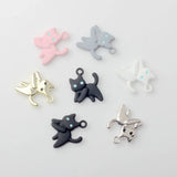 10pcs Cat Animal Pendant Charms For DIY Jewelry Making