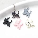 10pcs Cat Animal Pendant Charms For DIY Jewelry Making