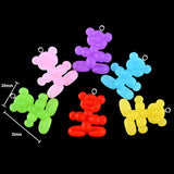 10pcs Colorful Animal Balloon Bear Resin Charms DIY Jewelry Making