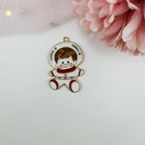 10pcs Astronaut Space Rocket Enamel Charm for Jewelry Making