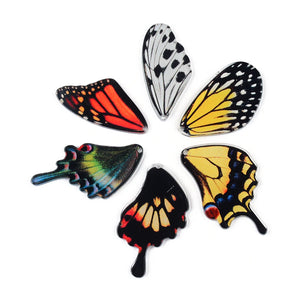 10pcs Colorful Butterfly Wings Acrylic Pendants for DIY Earrings
