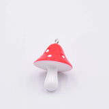 10pcs Colorful Mushroom Charms Jewelry Finding Resin Pendant Craft Making