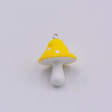 10pcs Colorful Mushroom Charms Jewelry Finding Resin Pendant Craft Making