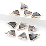 10pcs Colorful Crystal Charms Triangle Pendant 16x22mm