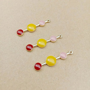 10pcs Geometric Floating Enamel Charms Pendant for Jewelry Making