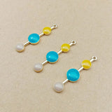 10pcs Geometric Floating Enamel Charms Pendant for Jewelry Making