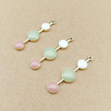 10pcs Geometric Floating Enamel Charms Pendant for Jewelry Making