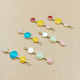 10pcs Geometric Floating Enamel Charms Pendant for Jewelry Making