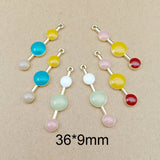 10pcs Geometric Floating Enamel Charms Pendant for Jewelry Making