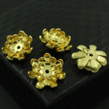 10pcs Copper Chrysanthemum Charms Pendant Earrings DIY Jewelry Supplies